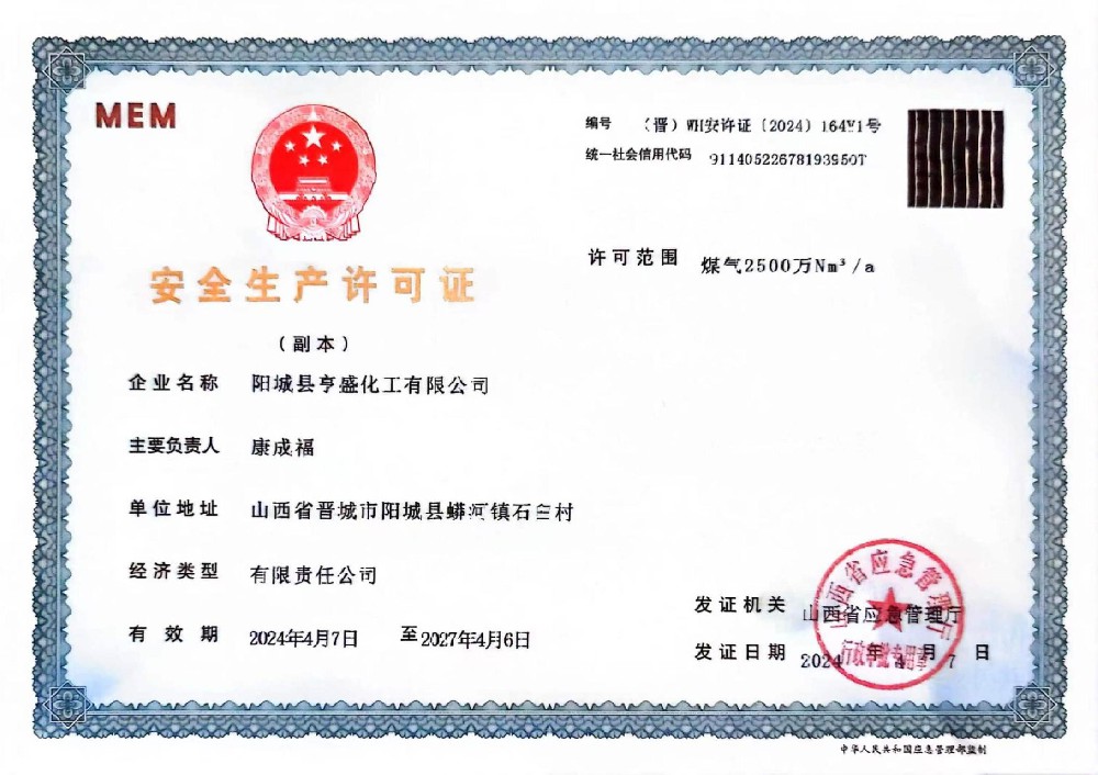 Safety Production License